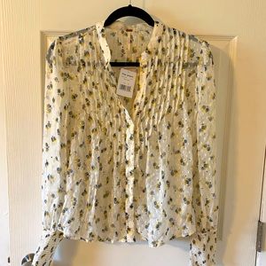 Free People Flowers in December Blouse